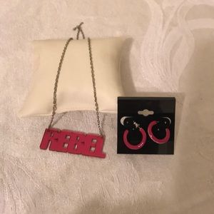 Pink and silver girls jewelry.